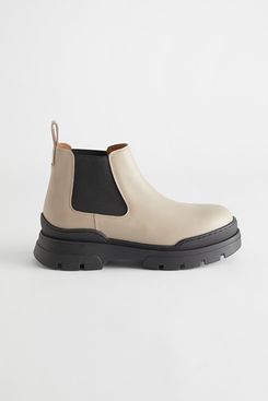 Chunky Leather Chelsea Boots